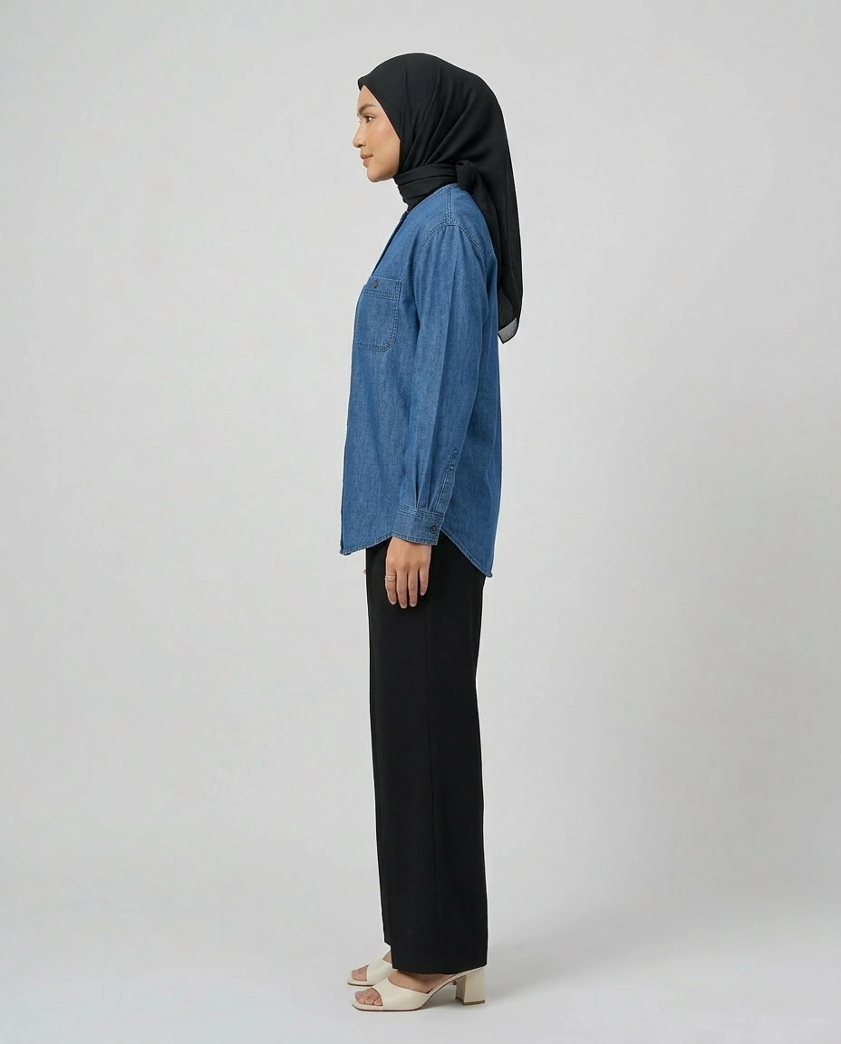 PIERRE CARDIN LADIES LONG SLEEVE BLOUSE [OVERSIZE] PC0007