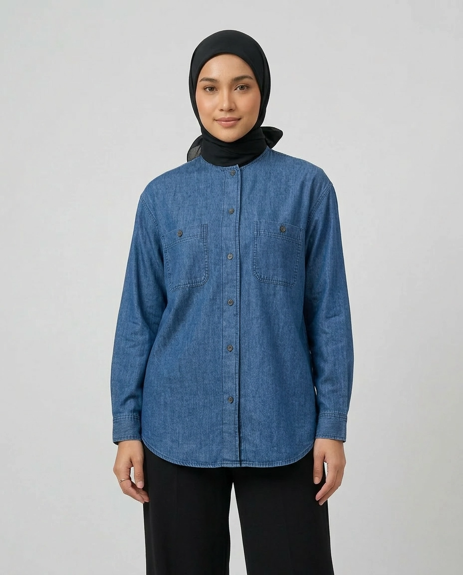 PIERRE CARDIN LADIES LONG SLEEVE BLOUSE [OVERSIZE] PC0007