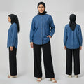 PIERRE CARDIN LADIES LONG SLEEVE BLOUSE [OVERSIZE] PC0007