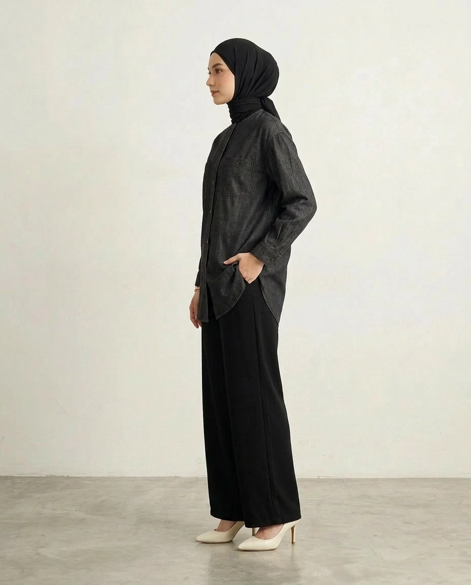 PIERRE CARDIN LADIES LONG SLEEVE BLOUSE [OVERSIZE] PC0007