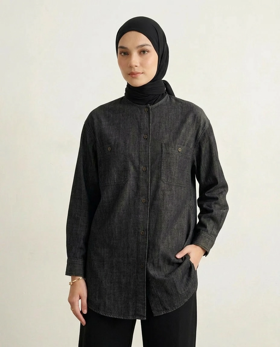 PIERRE CARDIN LADIES LONG SLEEVE BLOUSE [OVERSIZE] PC0007