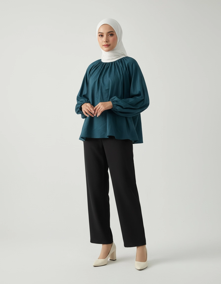 PIERRE CARDIN LADIES LONG SLEEVE BLOUSE [OVERSIZE] PC0009