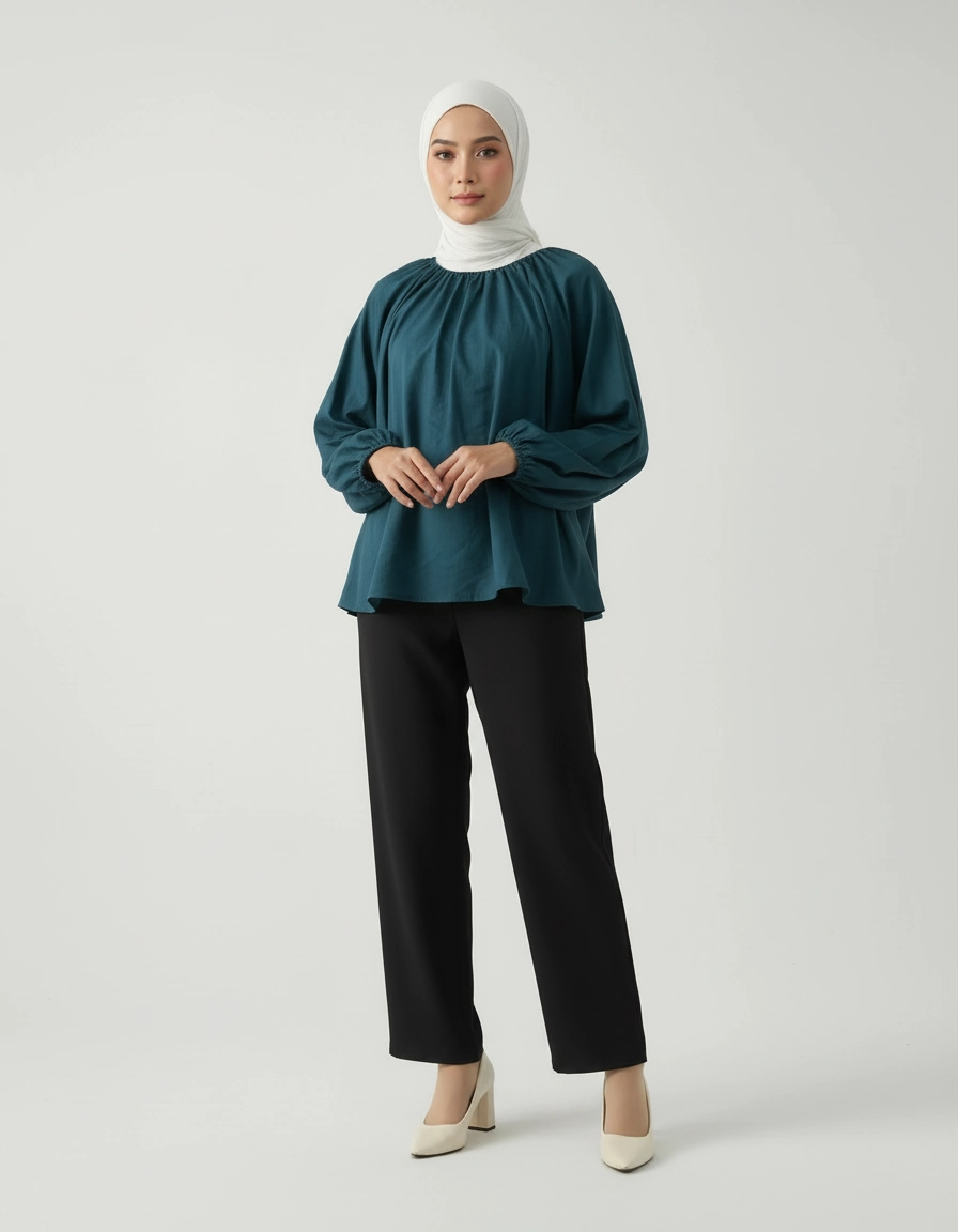 PIERRE CARDIN LADIES LONG SLEEVE BLOUSE [OVERSIZE] PC0009