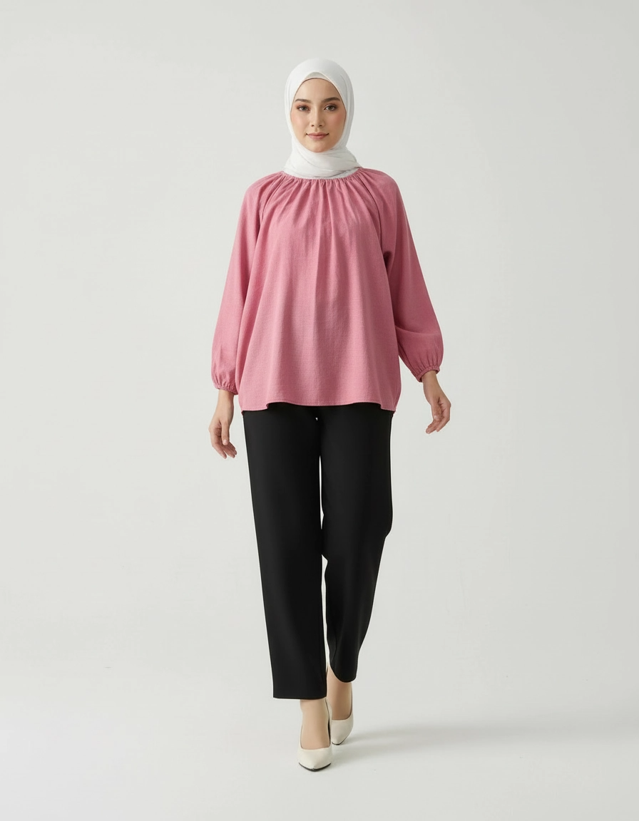 PIERRE CARDIN LADIES LONG SLEEVE BLOUSE [OVERSIZE] PC0009