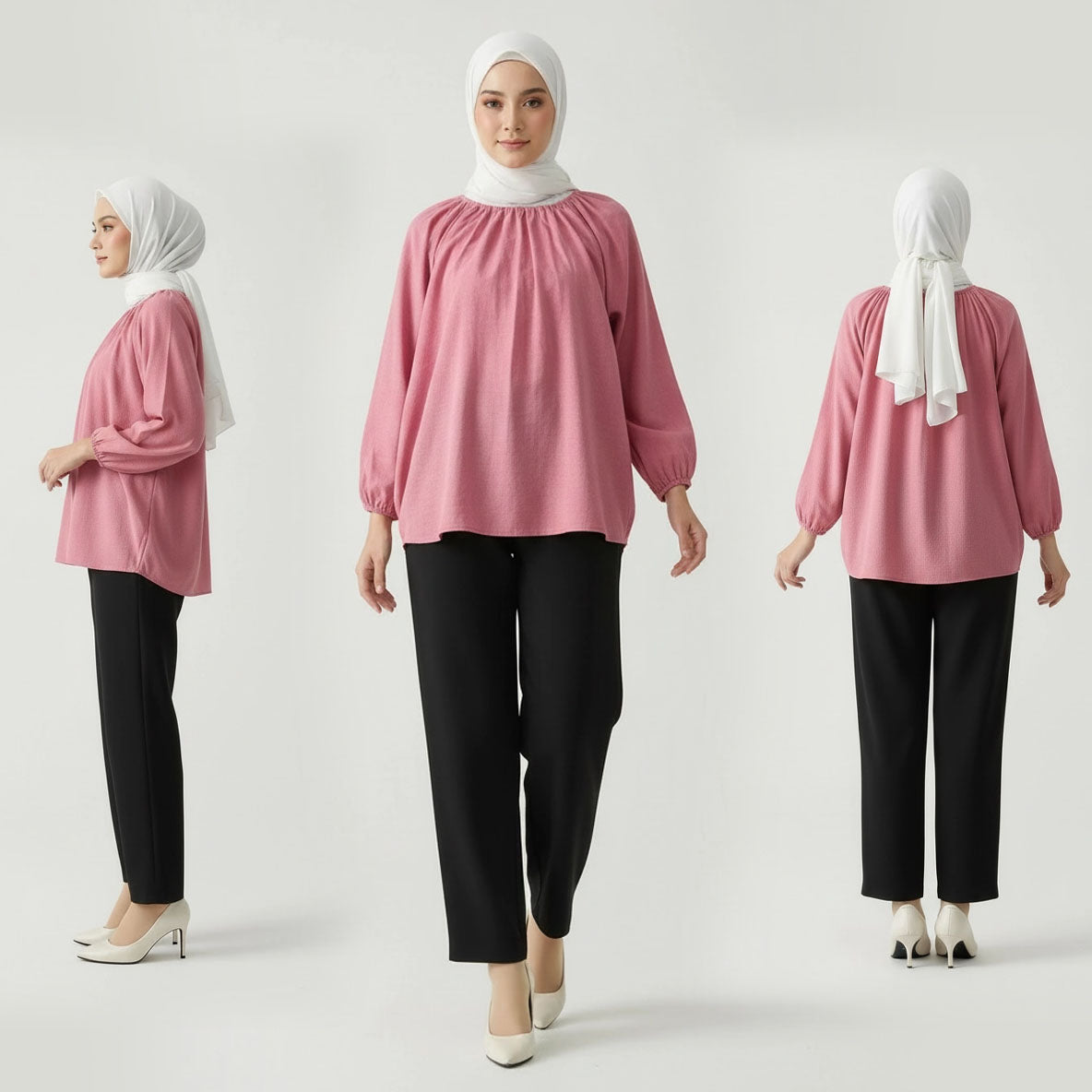 PIERRE CARDIN LADIES LONG SLEEVE BLOUSE [OVERSIZE] PC0009