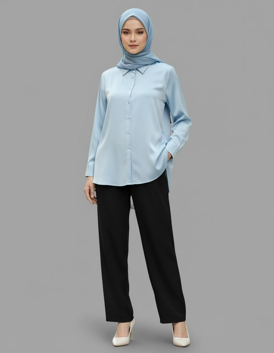 PIERRE CARDIN LADIES LONG SLEEVE BLOUSE [NORMAL CUT] PC0014