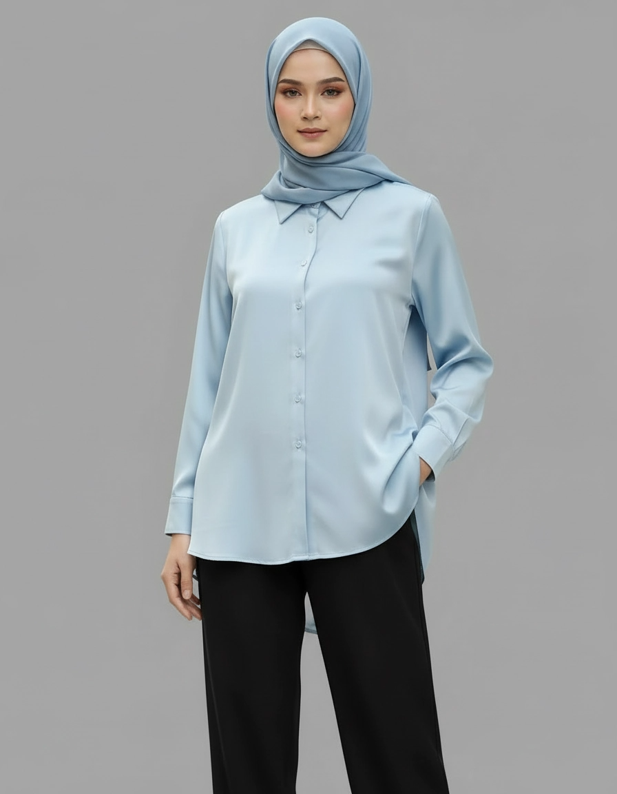 PIERRE CARDIN LADIES LONG SLEEVE BLOUSE [NORMAL CUT] PC0014
