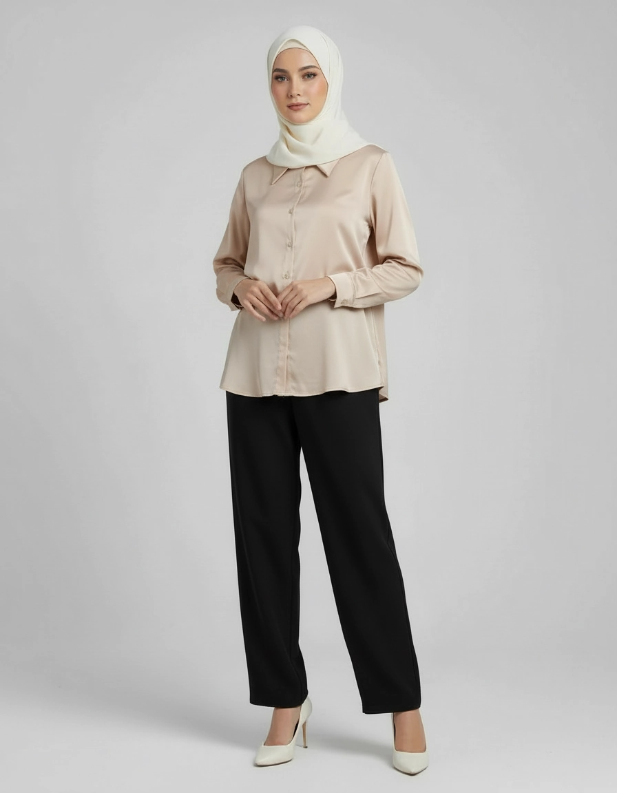 PIERRE CARDIN LADIES LONG SLEEVE BLOUSE [NORMAL CUT] PC0014