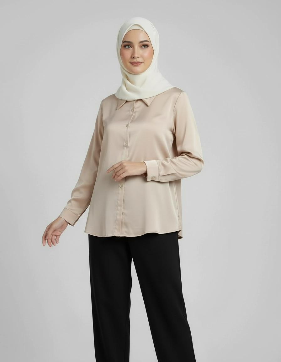 PIERRE CARDIN LADIES LONG SLEEVE BLOUSE [NORMAL CUT] PC0014