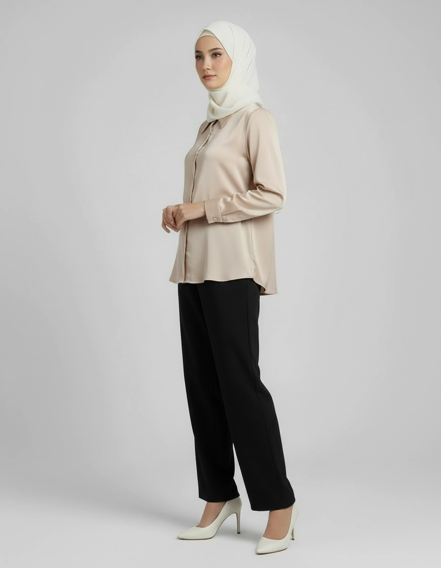 PIERRE CARDIN LADIES LONG SLEEVE BLOUSE [NORMAL CUT] PC0014