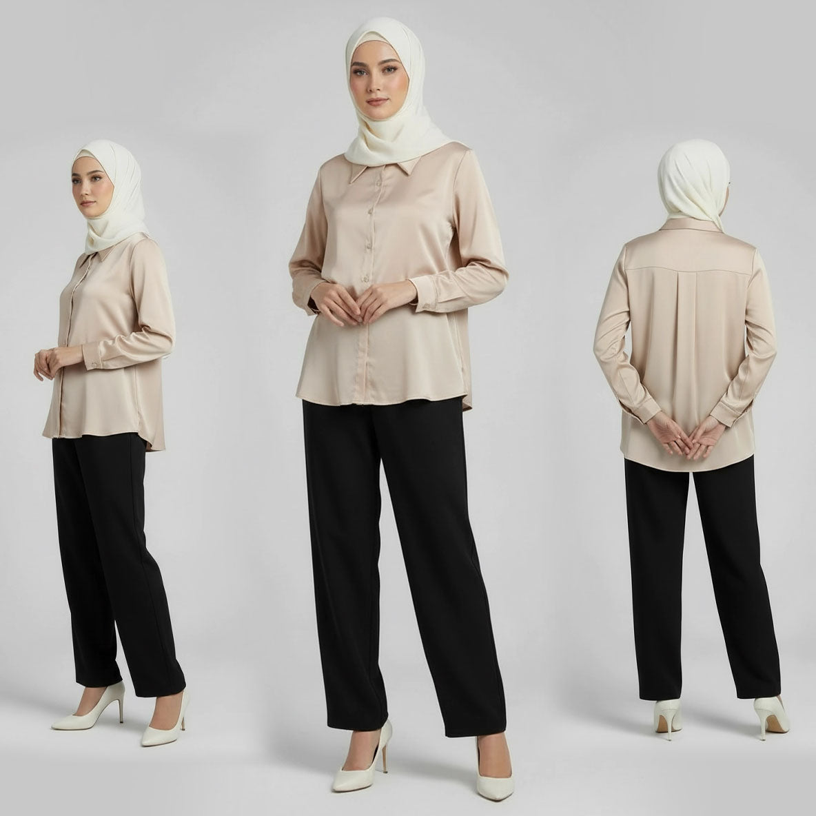PIERRE CARDIN LADIES LONG SLEEVE BLOUSE [NORMAL CUT] PC0014