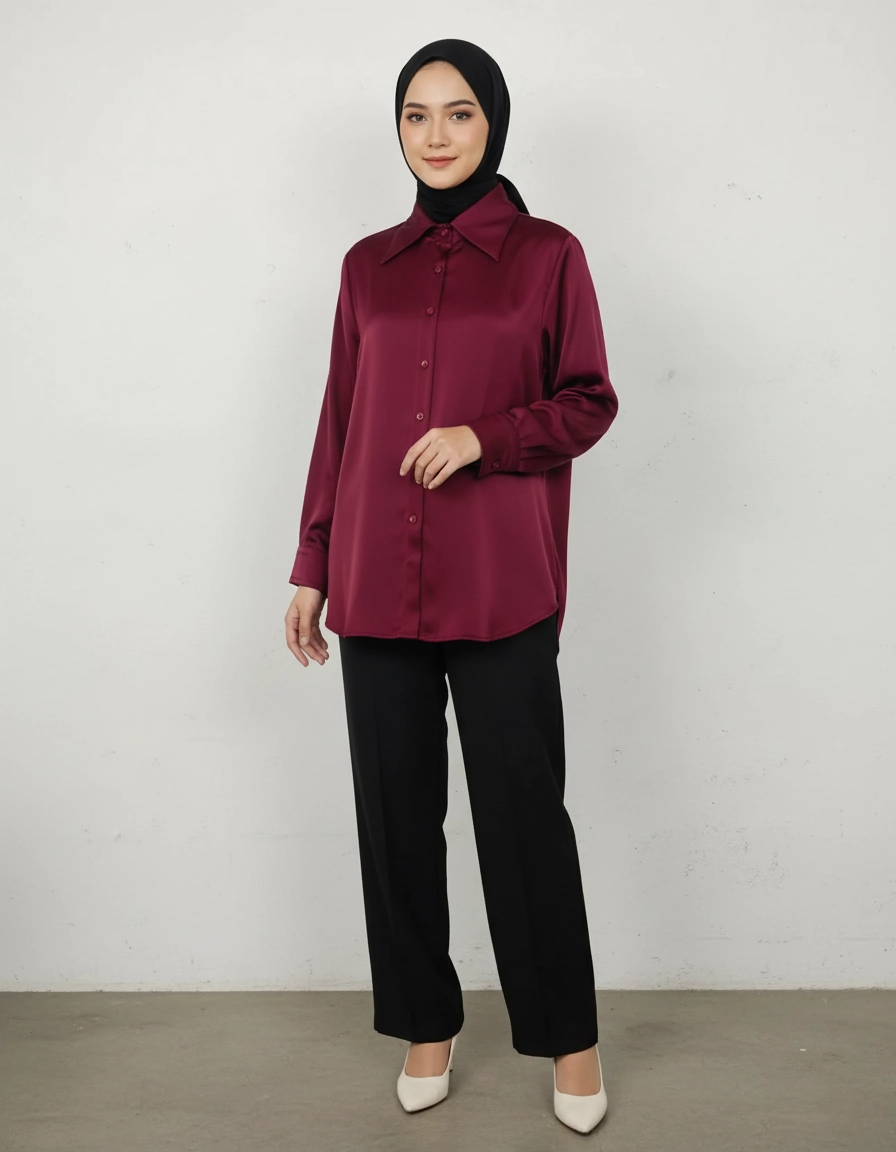 PIERRE CARDIN LADIES LONG SLEEVE BLOUSE [NORMAL CUT] PC0014