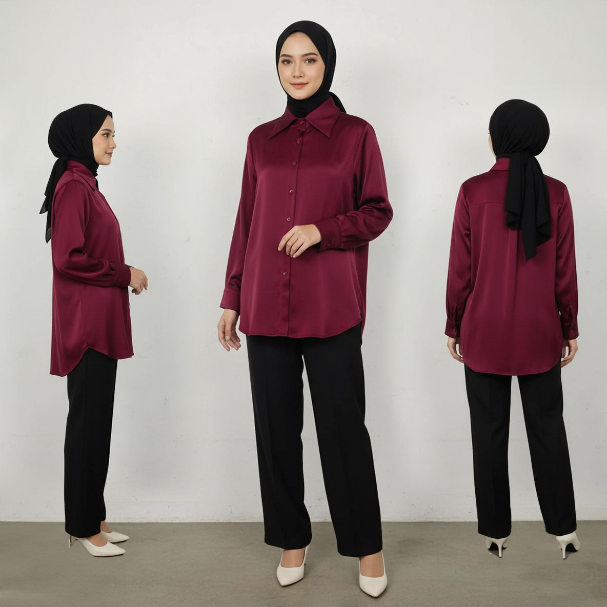 PIERRE CARDIN LADIES LONG SLEEVE BLOUSE [NORMAL CUT] PC0014