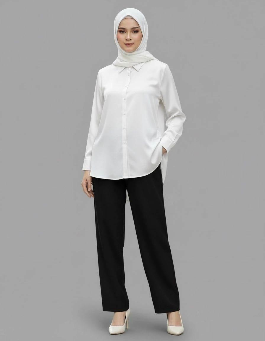 PIERRE CARDIN LADIES LONG SLEEVE BLOUSE [NORMAL CUT] PC0014