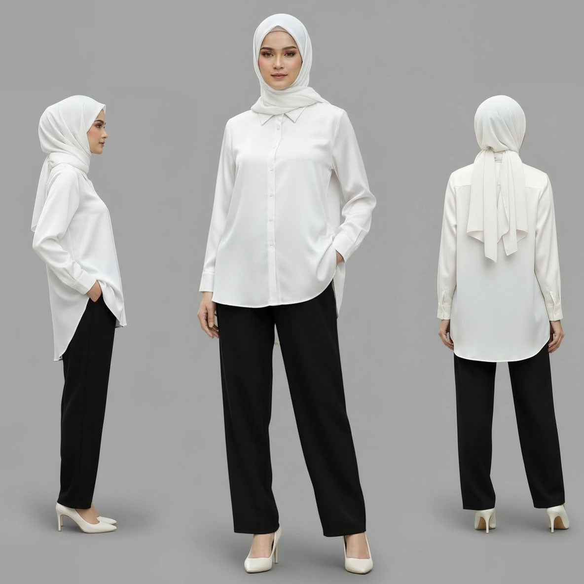 PIERRE CARDIN LADIES LONG SLEEVE BLOUSE [NORMAL CUT] PC0014