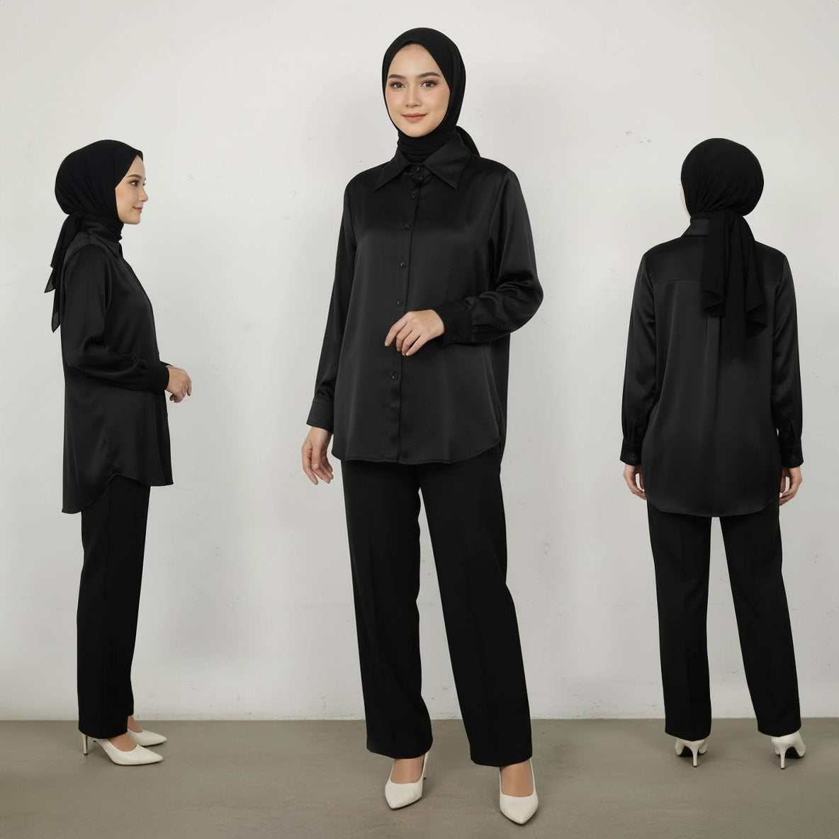 PIERRE CARDIN LADIES LONG SLEEVE BLOUSE [NORMAL CUT] PC0014