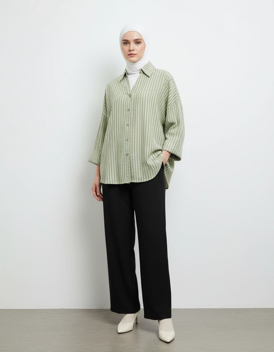 PIERRE CARDIN LADIES LONG SLEEVE BLOUSE [OVERSIZE] PC0016