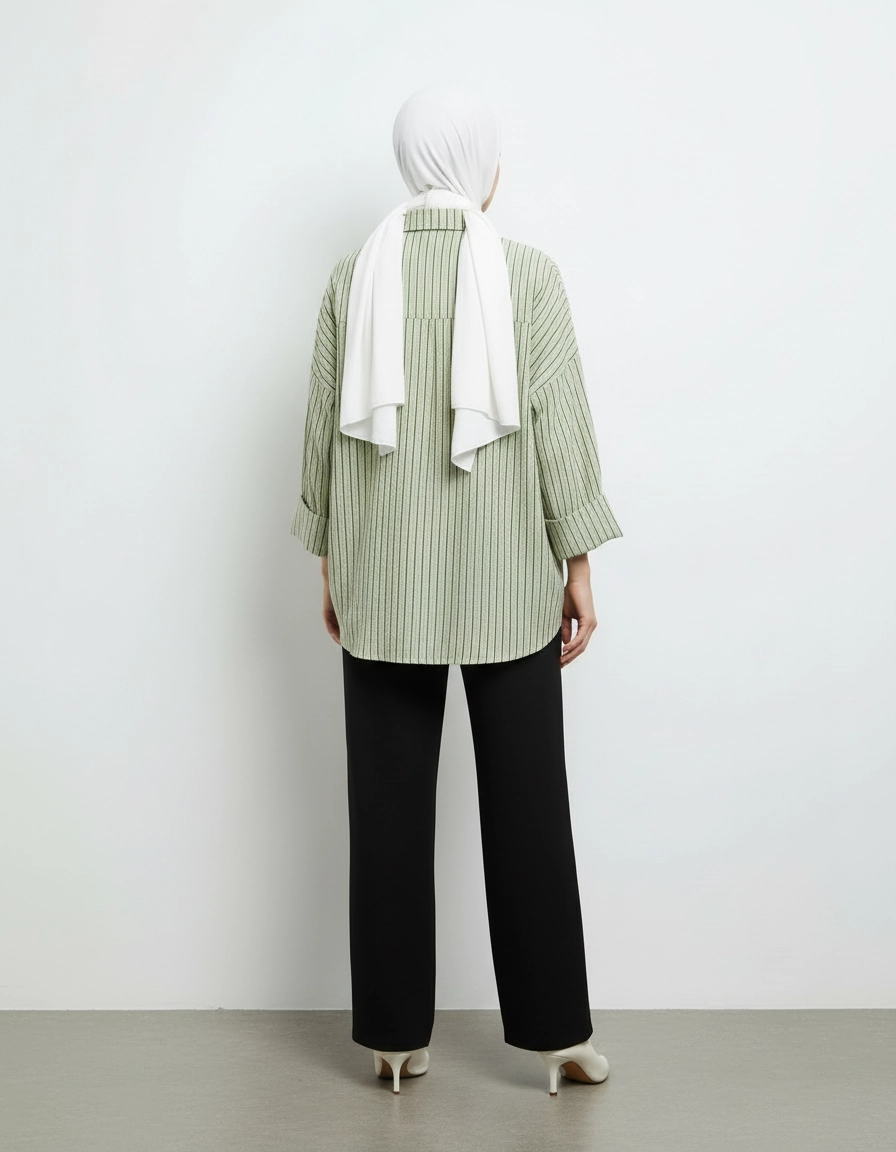 PIERRE CARDIN LADIES LONG SLEEVE BLOUSE [OVERSIZE] PC0016