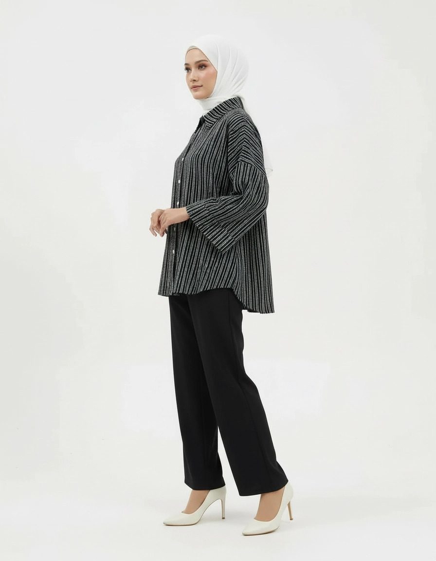 PIERRE CARDIN LADIES LONG SLEEVE BLOUSE [OVERSIZE] PC0016
