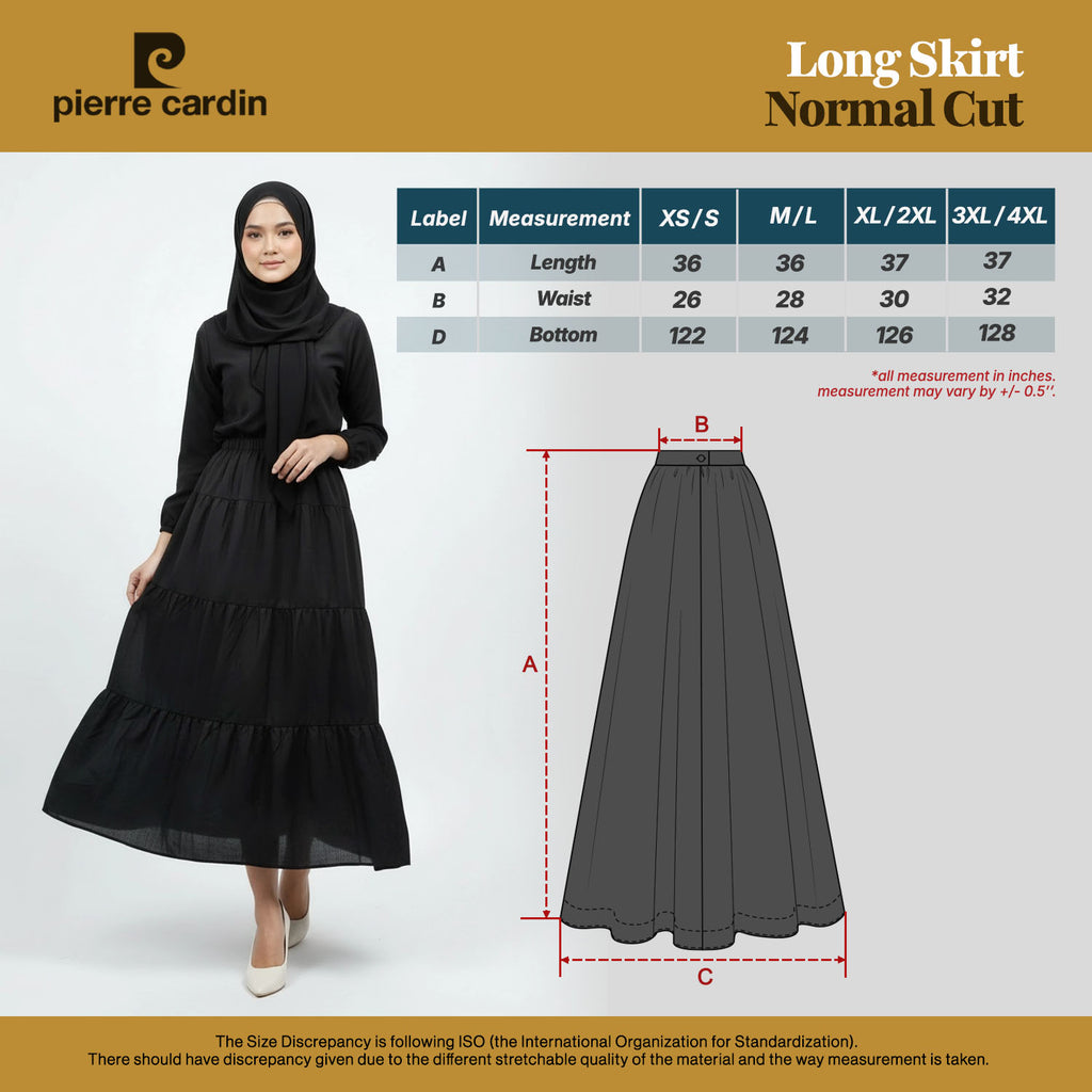 PIERRE CARDIN LADIES LONG SKIRTS [NORMAL CUT] PC0005