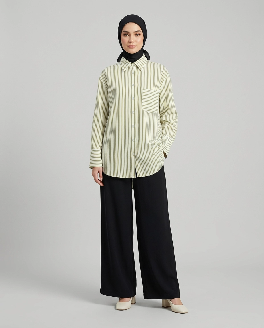 PIERRE CARDIN LADIES LONG SLEEVE BLOUSE [OVERSIZE] PC0015