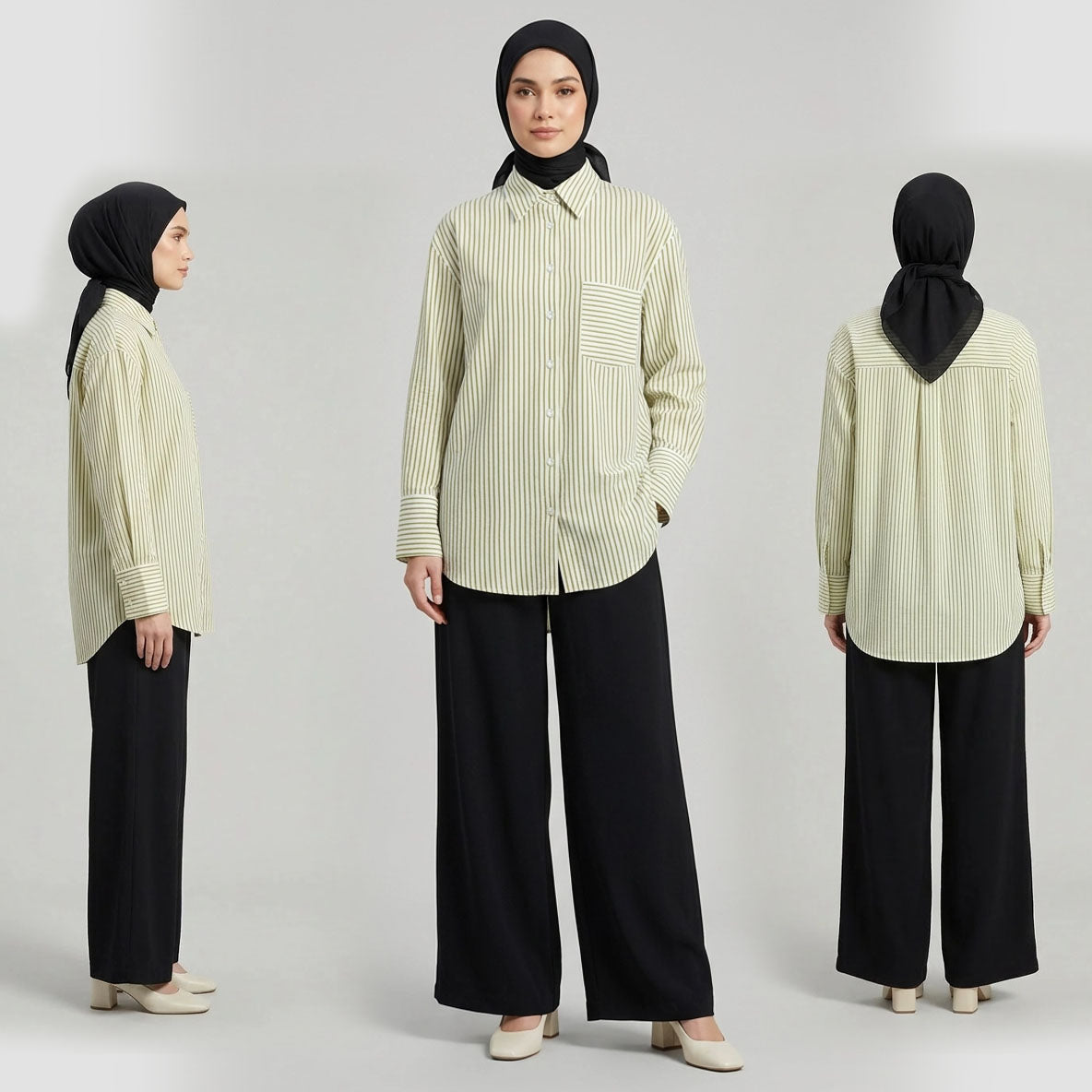 PIERRE CARDIN LADIES LONG SLEEVE BLOUSE [OVERSIZE] PC0015