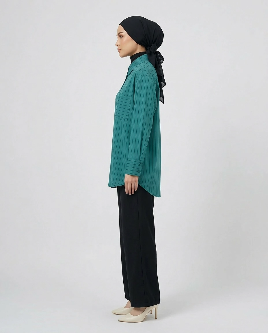 PIERRE CARDIN LADIES LONG SLEEVE BLOUSE [OVERSIZE] PC0015