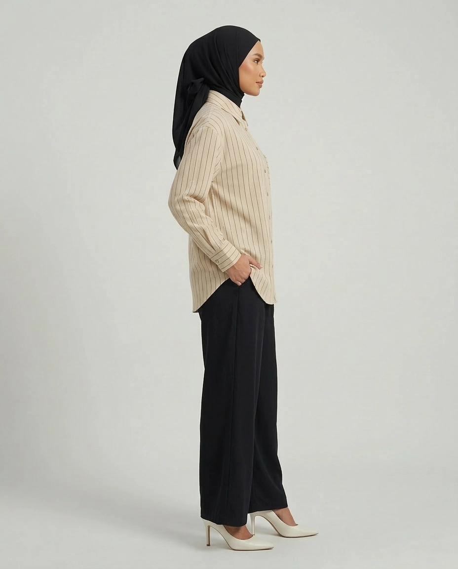 PIERRE CARDIN LADIES LONG SLEEVE BLOUSE [OVERSIZE] PC0015