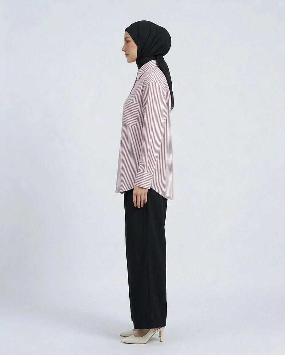 PIERRE CARDIN LADIES LONG SLEEVE BLOUSE [OVERSIZE] PC0015