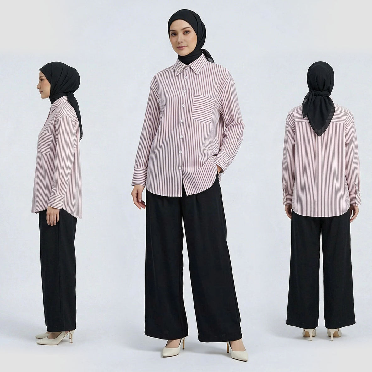 PIERRE CARDIN LADIES LONG SLEEVE BLOUSE [OVERSIZE] PC0015