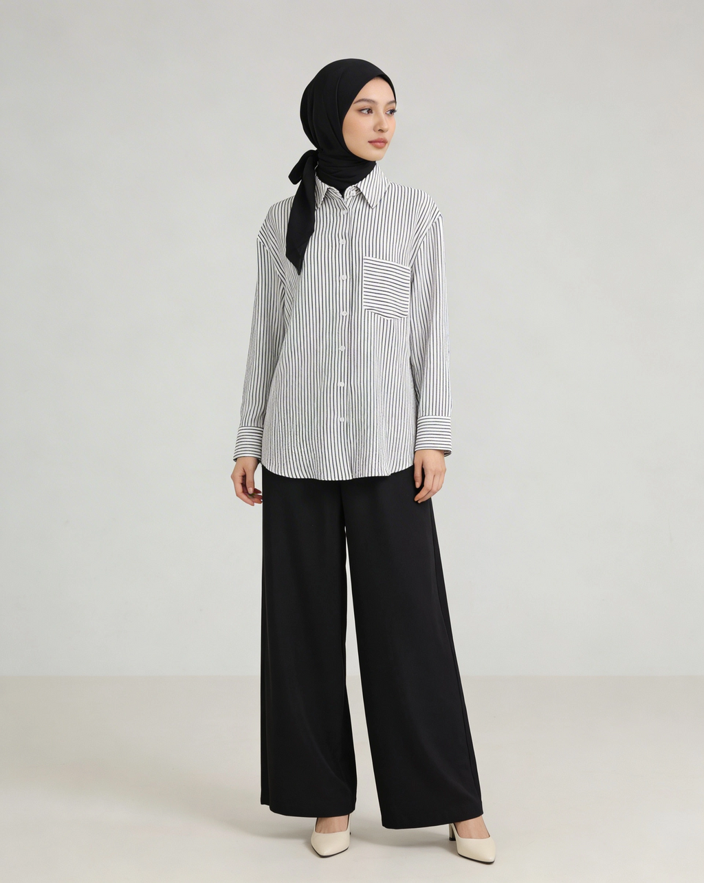 PIERRE CARDIN LADIES LONG SLEEVE BLOUSE [OVERSIZE] PC0015