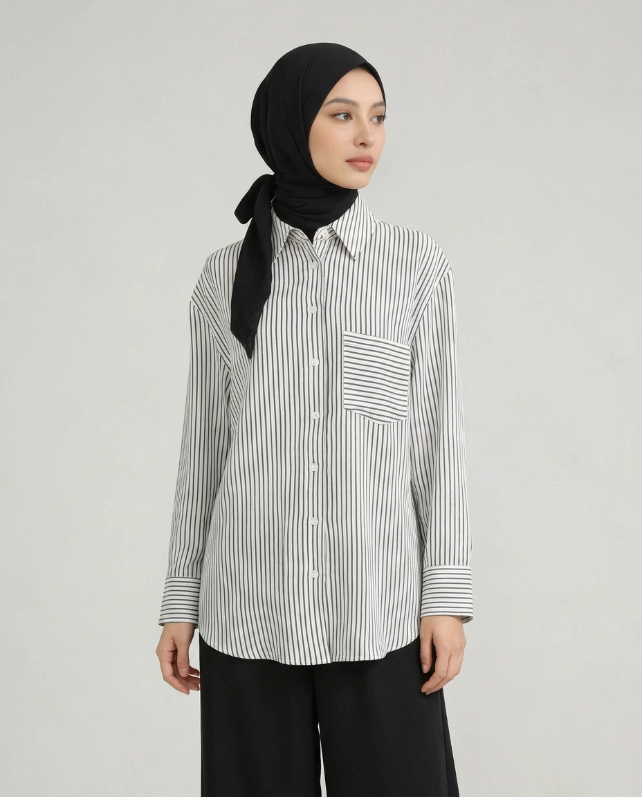 PIERRE CARDIN LADIES LONG SLEEVE BLOUSE [OVERSIZE] PC0015