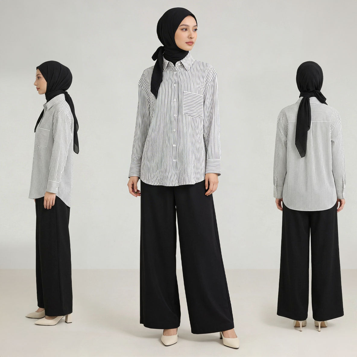 PIERRE CARDIN LADIES LONG SLEEVE BLOUSE [OVERSIZE] PC0015