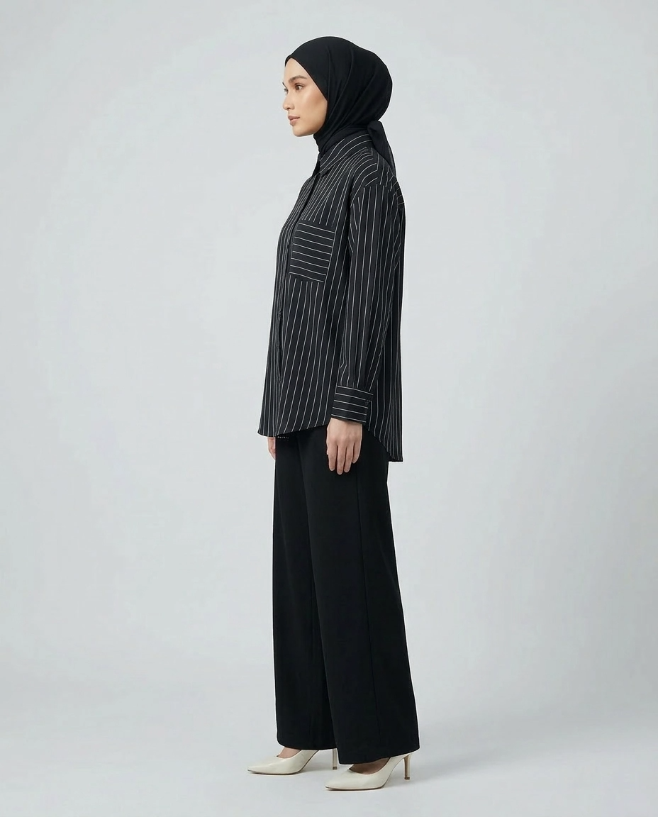 PIERRE CARDIN LADIES LONG SLEEVE BLOUSE [OVERSIZE] PC0015