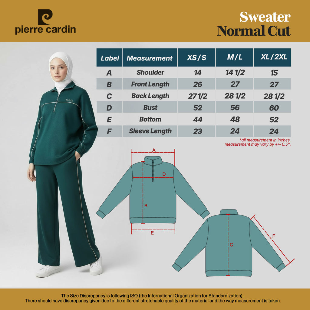 PIERRE CARDIN LADIES LONG SLEEVE SWEATER [NORMAL CUT] PC0001
