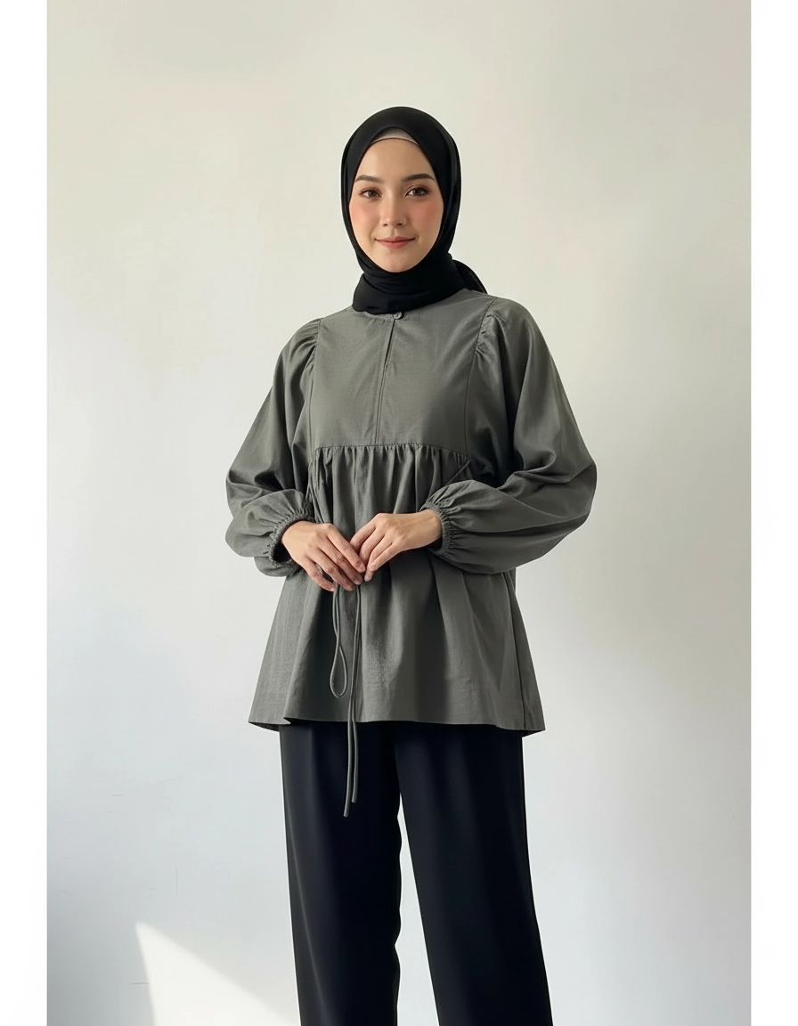 PIERRE CARDIN LADIES LONG SLEEVE BLOUSE [OVERSIZE] PC0008