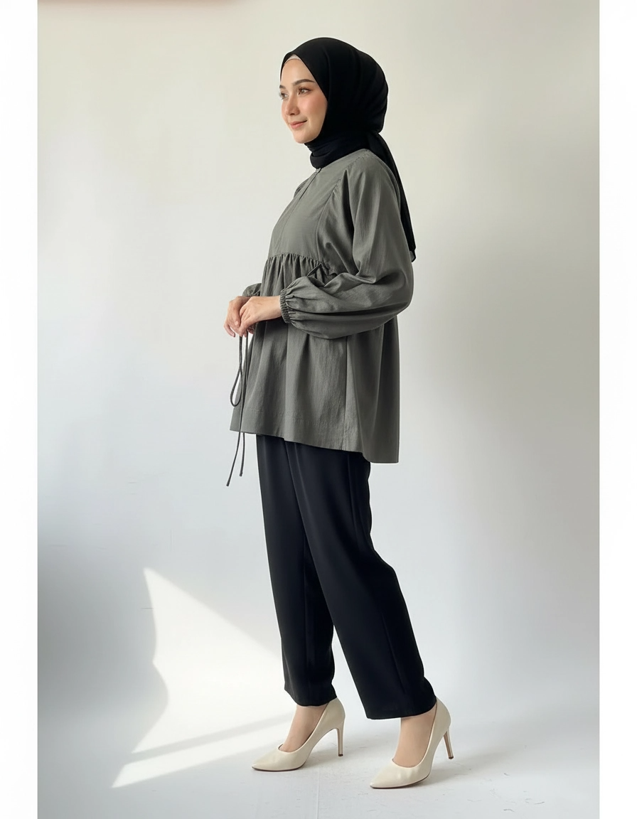 PIERRE CARDIN LADIES LONG SLEEVE BLOUSE [OVERSIZE] PC0008