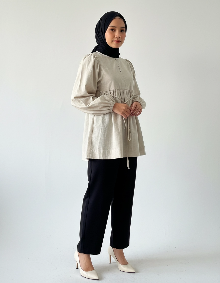 PIERRE CARDIN LADIES LONG SLEEVE BLOUSE [OVERSIZE] PC0008