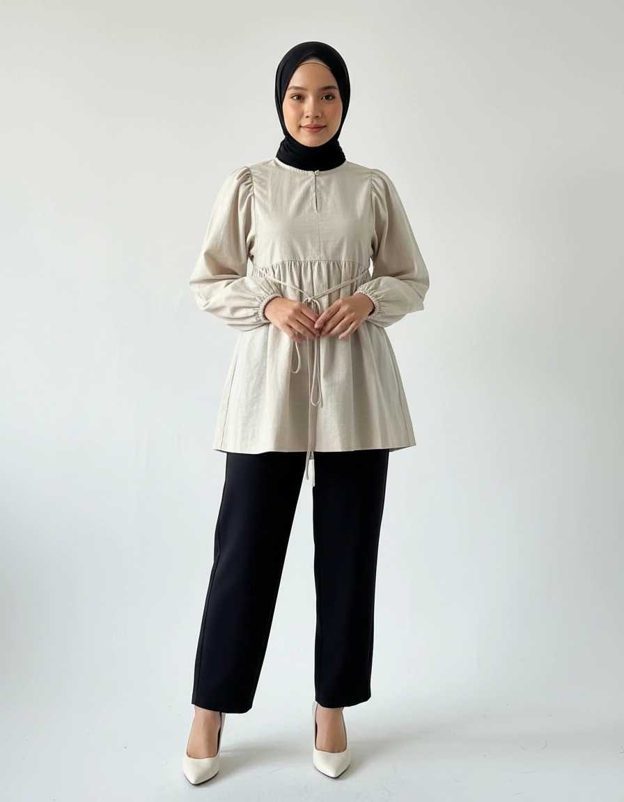 PIERRE CARDIN LADIES LONG SLEEVE BLOUSE [OVERSIZE] PC0008