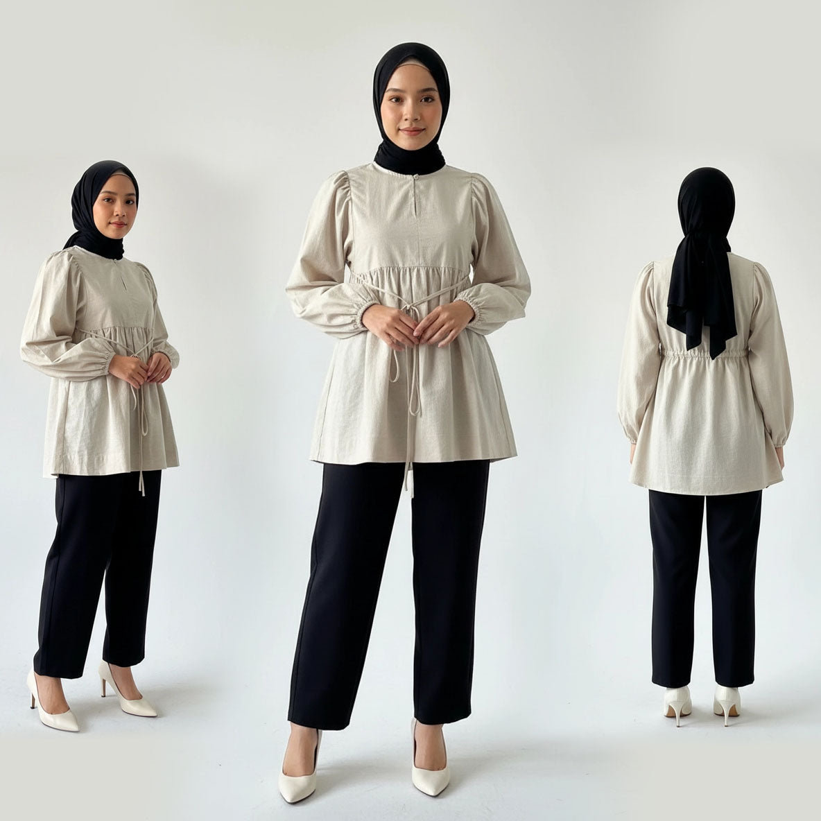 PIERRE CARDIN LADIES LONG SLEEVE BLOUSE [OVERSIZE] PC0008