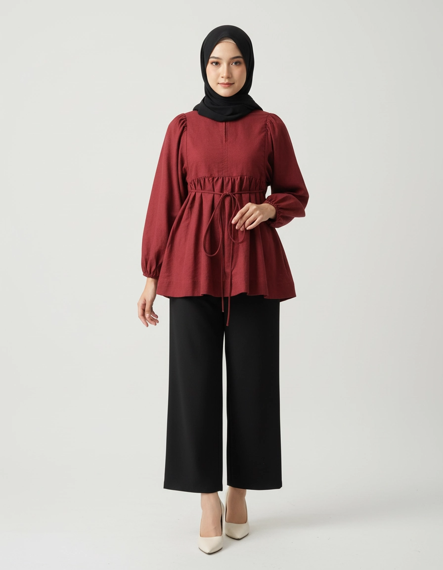 PIERRE CARDIN LADIES LONG SLEEVE BLOUSE [OVERSIZE] PC0008