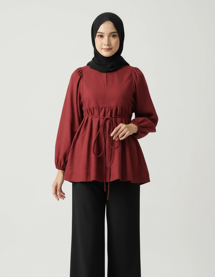 PIERRE CARDIN LADIES LONG SLEEVE BLOUSE [OVERSIZE] PC0008