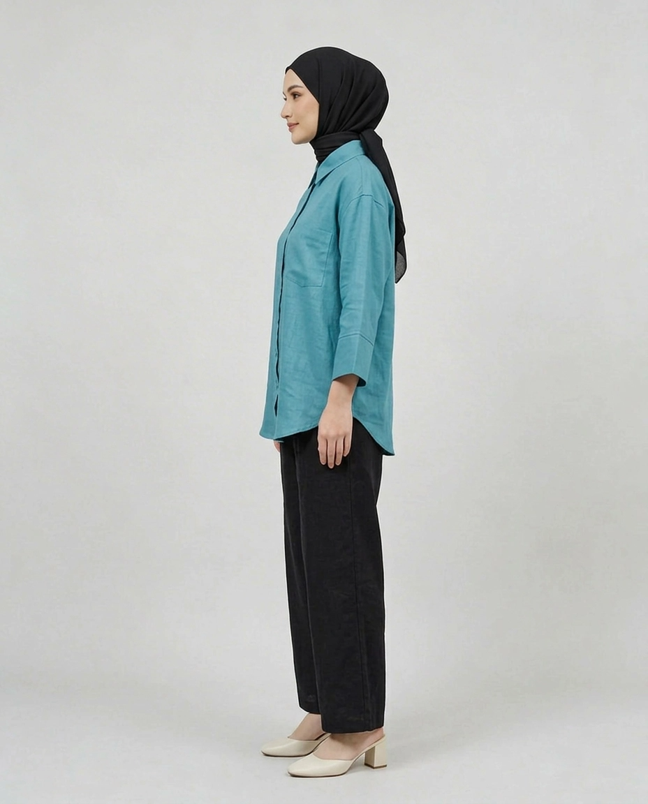 PIERRE CARDIN LADIES LONG SLEEVE BLOUSE [OVERSIZE] PC0010