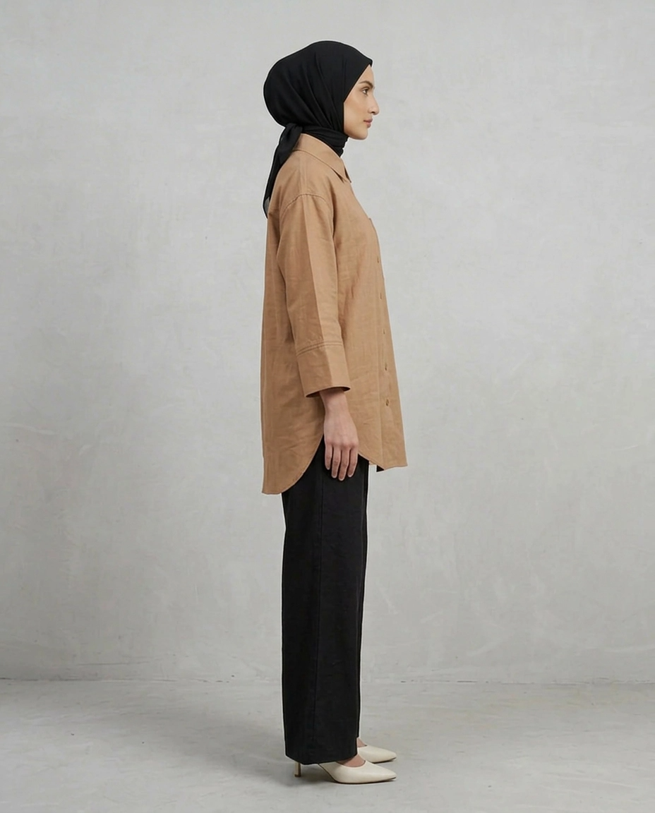 PIERRE CARDIN LADIES LONG SLEEVE BLOUSE [OVERSIZE] PC0010