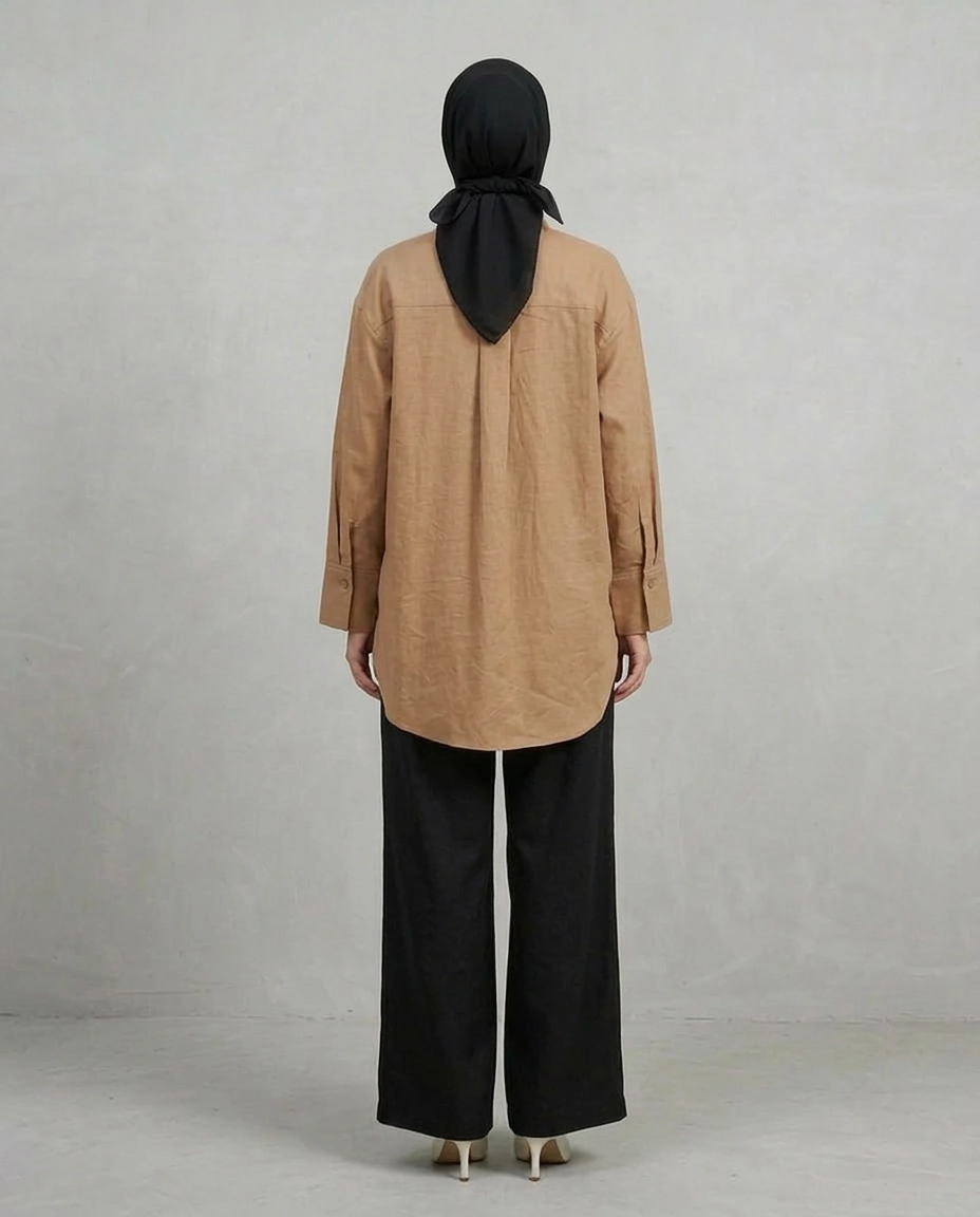 PIERRE CARDIN LADIES LONG SLEEVE BLOUSE [OVERSIZE] PC0010