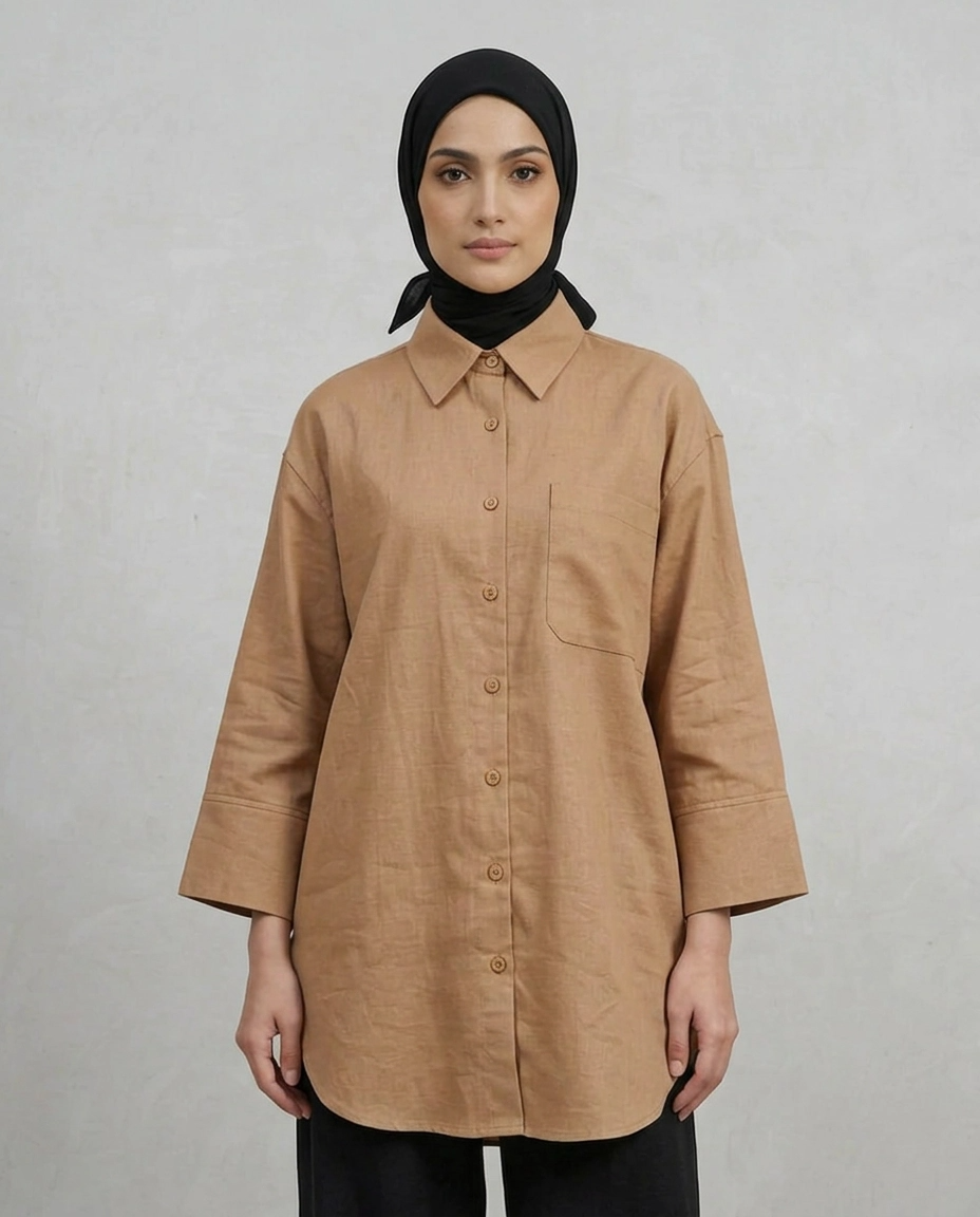 PIERRE CARDIN LADIES LONG SLEEVE BLOUSE [OVERSIZE] PC0010