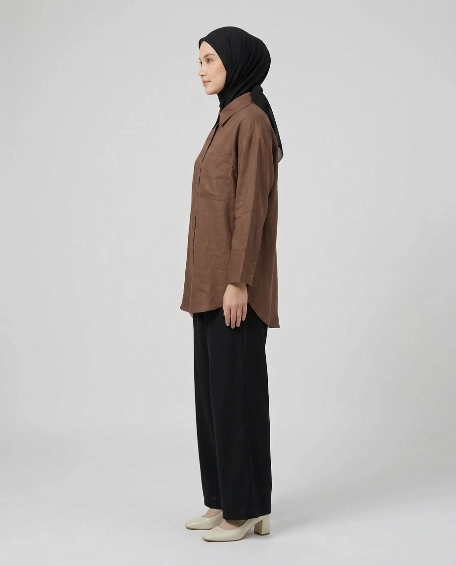 PIERRE CARDIN LADIES LONG SLEEVE BLOUSE [OVERSIZE] PC0010