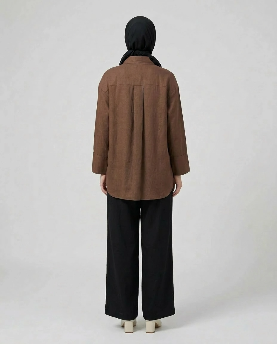 PIERRE CARDIN LADIES LONG SLEEVE BLOUSE [OVERSIZE] PC0010