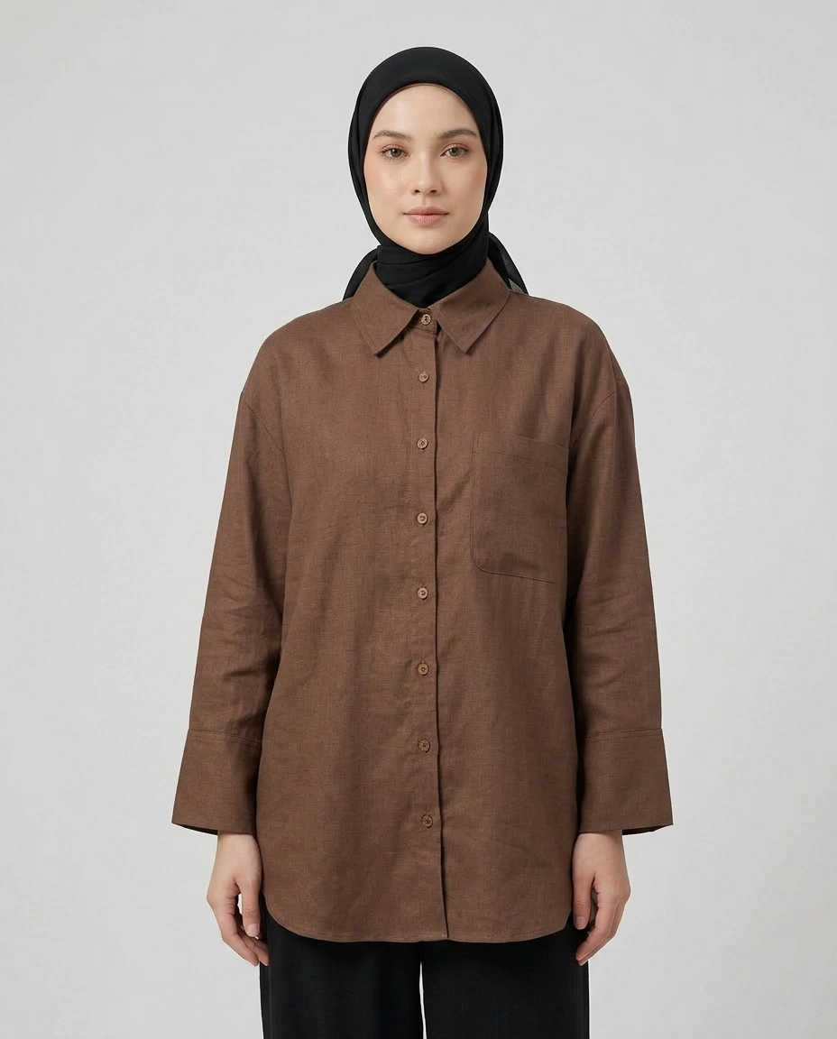 PIERRE CARDIN LADIES LONG SLEEVE BLOUSE [OVERSIZE] PC0010