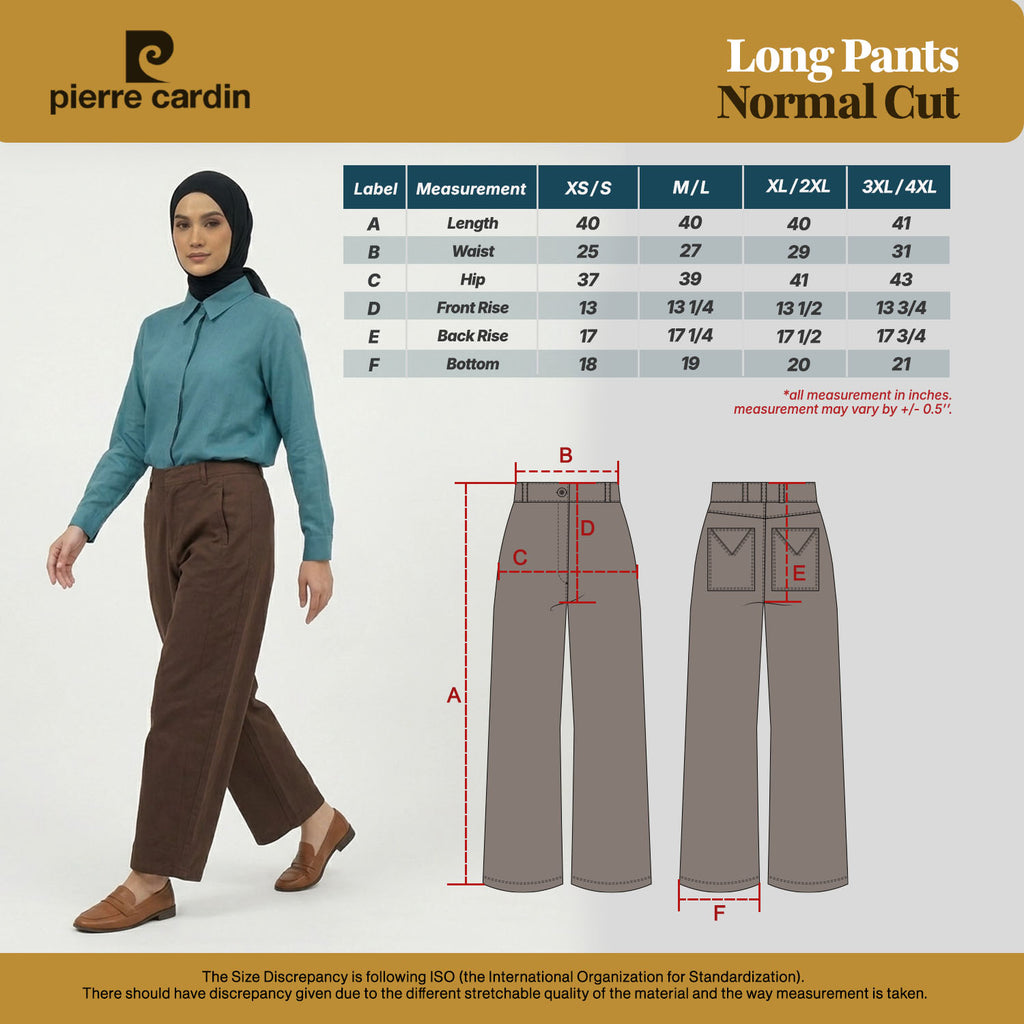 PIERRE CARDIN LADIES LONG PANTS [NORMAL CUT] PC0019
